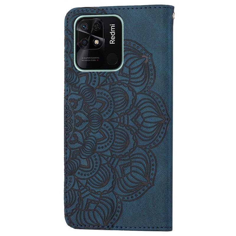 Custodia A Portafoglio Xiaomi Redmi 10C Mandala Strappy