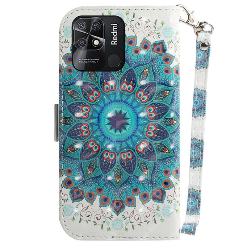 Custodia A Portafoglio Xiaomi Redmi 10C Mandala Strappy