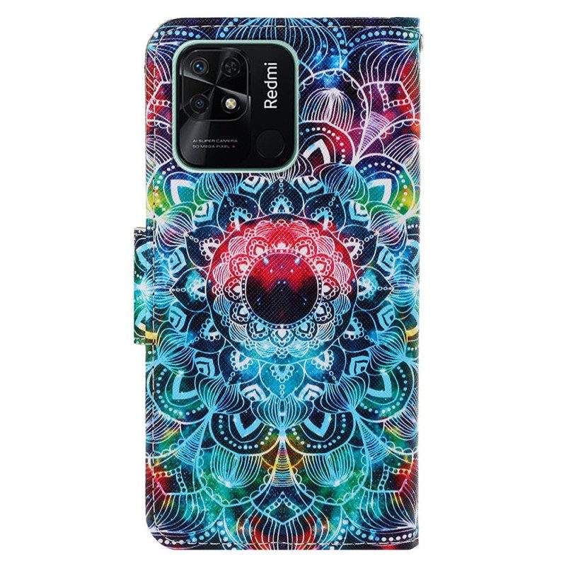 Custodia A Portafoglio Xiaomi Redmi 10C Mandala Strappy