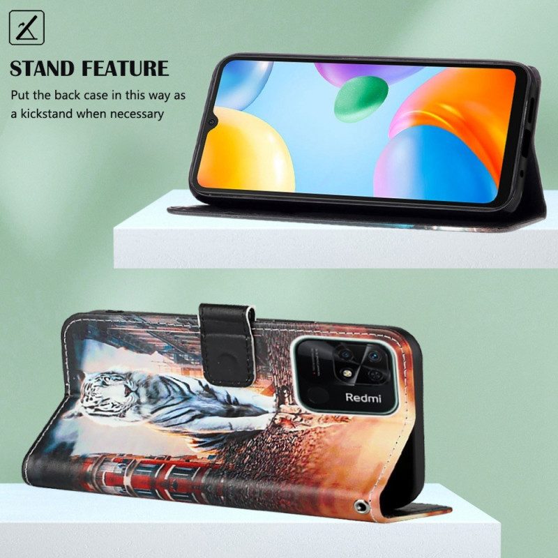 Custodia A Portafoglio Xiaomi Redmi 10C Sogno Di Gattino Strappy