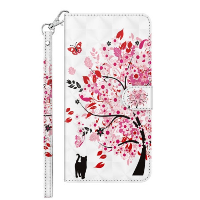 Custodia in pelle Xiaomi Redmi 10C Albero Di Rose Strappy