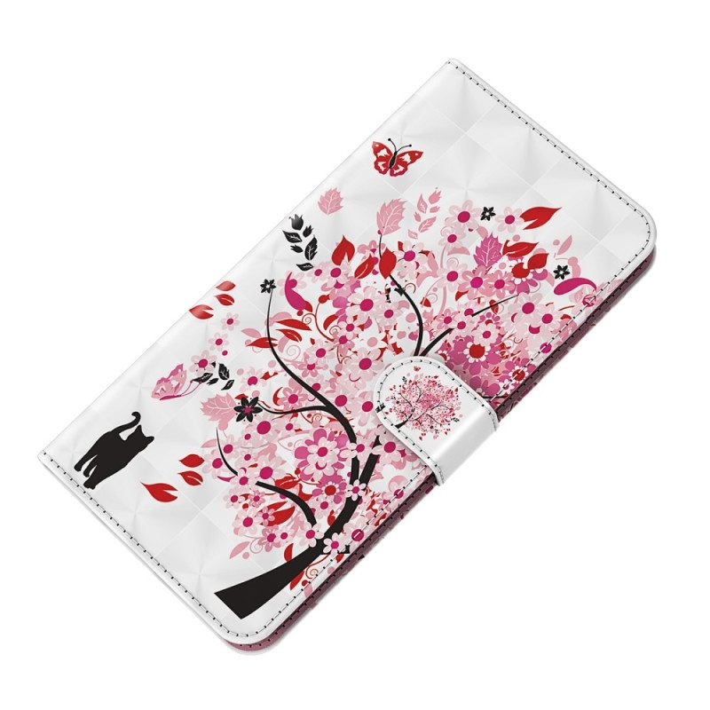 Custodia in pelle Xiaomi Redmi 10C Albero Di Rose Strappy