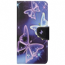 Custodia in pelle Xiaomi Redmi 10C Belle Farfalle