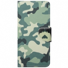 Custodia in pelle Xiaomi Redmi 10C Camuffamento Militare