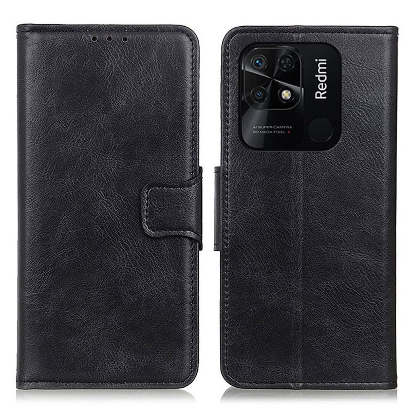 Custodia in pelle Xiaomi Redmi 10C Chiusura In Pelle Stile Reversibile