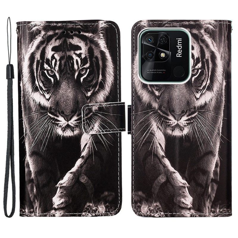 Custodia in pelle Xiaomi Redmi 10C Favoloso Perizoma Tiger