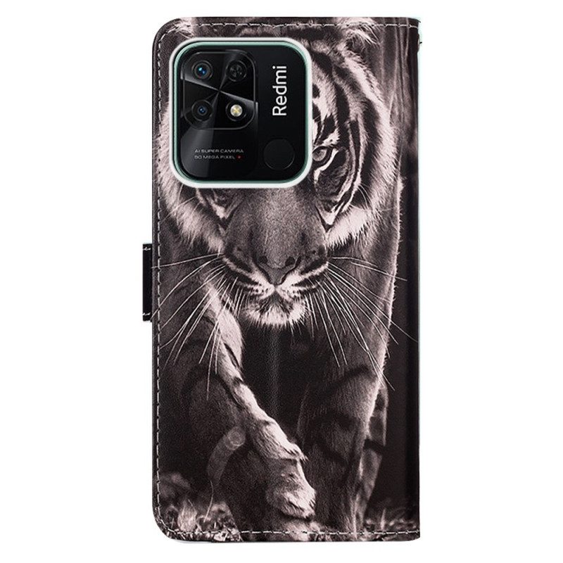 Custodia in pelle Xiaomi Redmi 10C Favoloso Perizoma Tiger