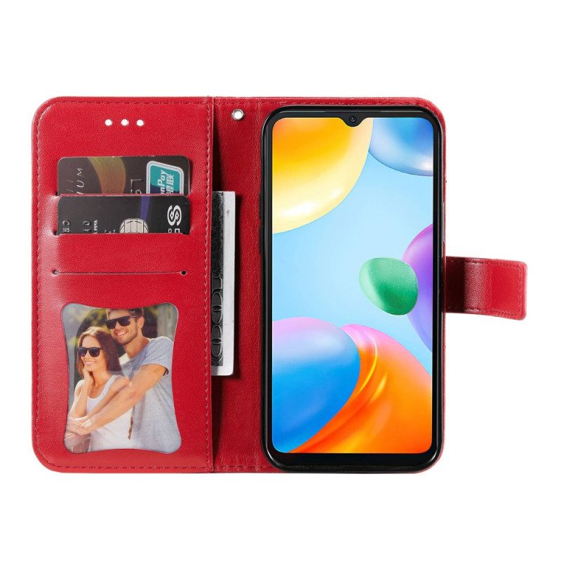 Custodia in pelle Xiaomi Redmi 10C Mandala Strappy