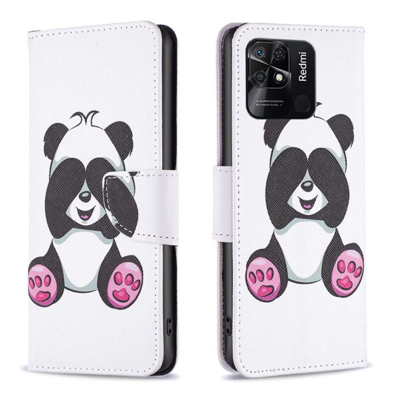 Custodia in pelle Xiaomi Redmi 10C Panda