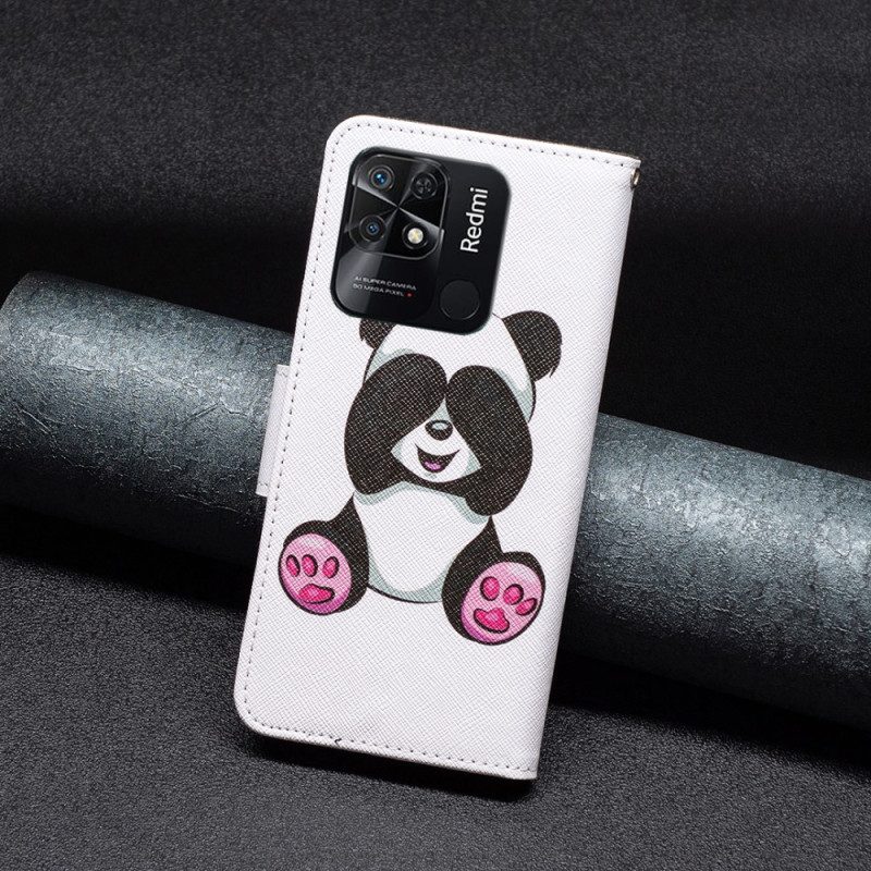 Custodia in pelle Xiaomi Redmi 10C Panda