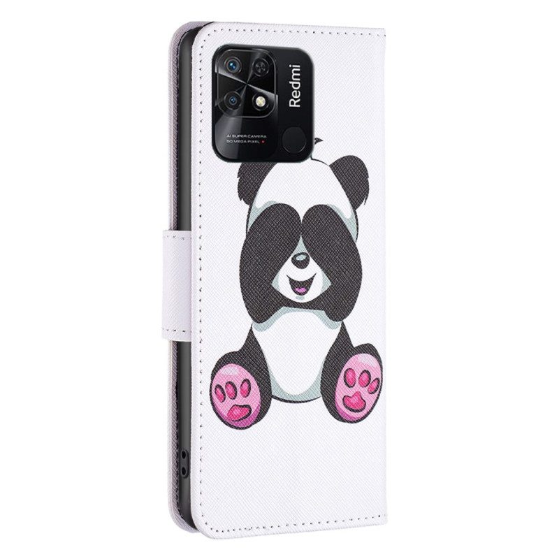 Custodia in pelle Xiaomi Redmi 10C Panda