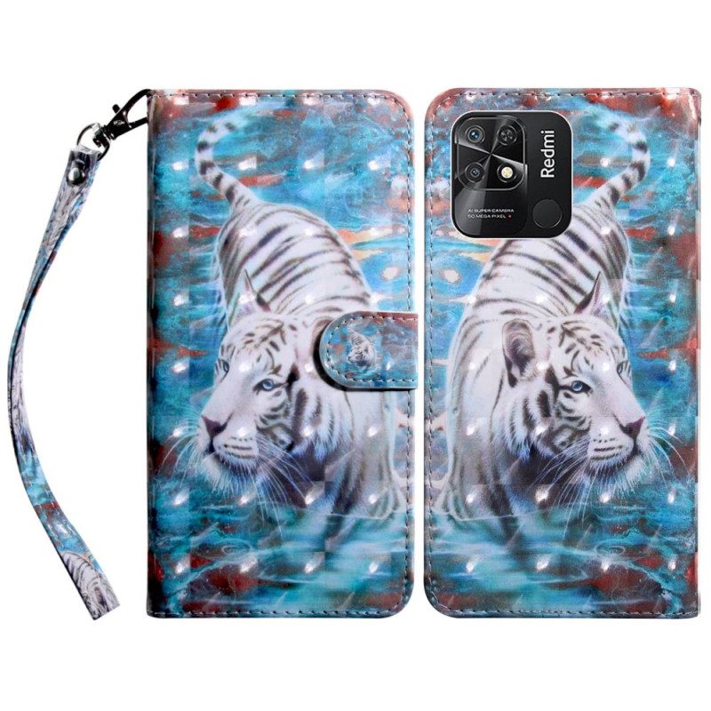 Custodia in pelle Xiaomi Redmi 10C Perizoma Tigre