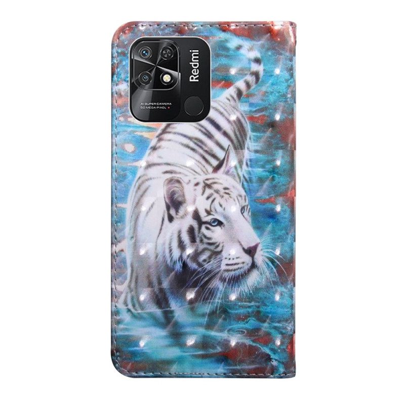 Custodia in pelle Xiaomi Redmi 10C Perizoma Tigre