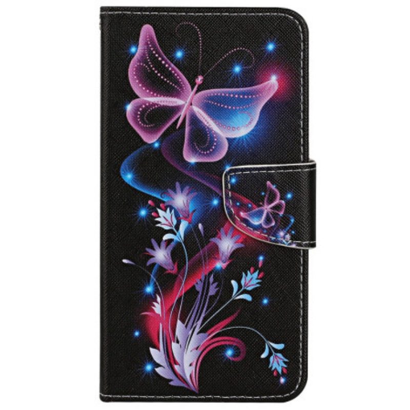 Custodia in pelle Xiaomi Redmi 10C Strappy Butterfly Dance