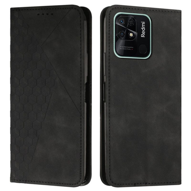 Folio Cover Xiaomi Redmi 10C Custodia in pelle Modello In Pelle Stile 3d