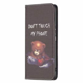 Folio Cover Xiaomi Redmi 10C Custodia in pelle Orso Pericoloso