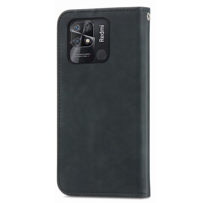 Folio Cover Xiaomi Redmi 10C Custodia in pelle Serie D'epoca