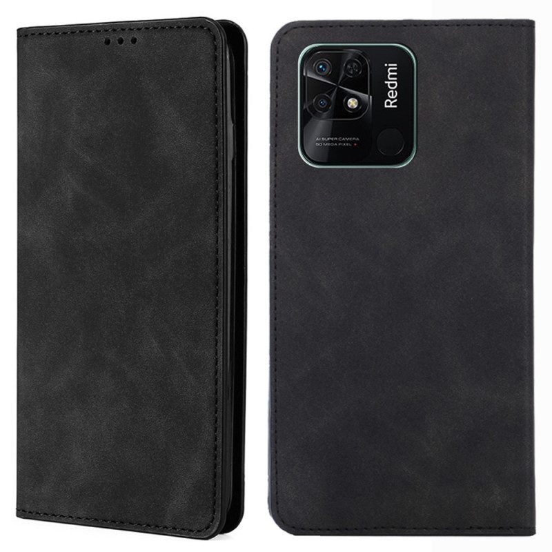 Folio Cover Xiaomi Redmi 10C Custodia in pelle Tocco Di Pelle