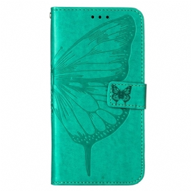 Folio Cover Xiaomi Redmi 10C Design A Farfalla Con Cordino