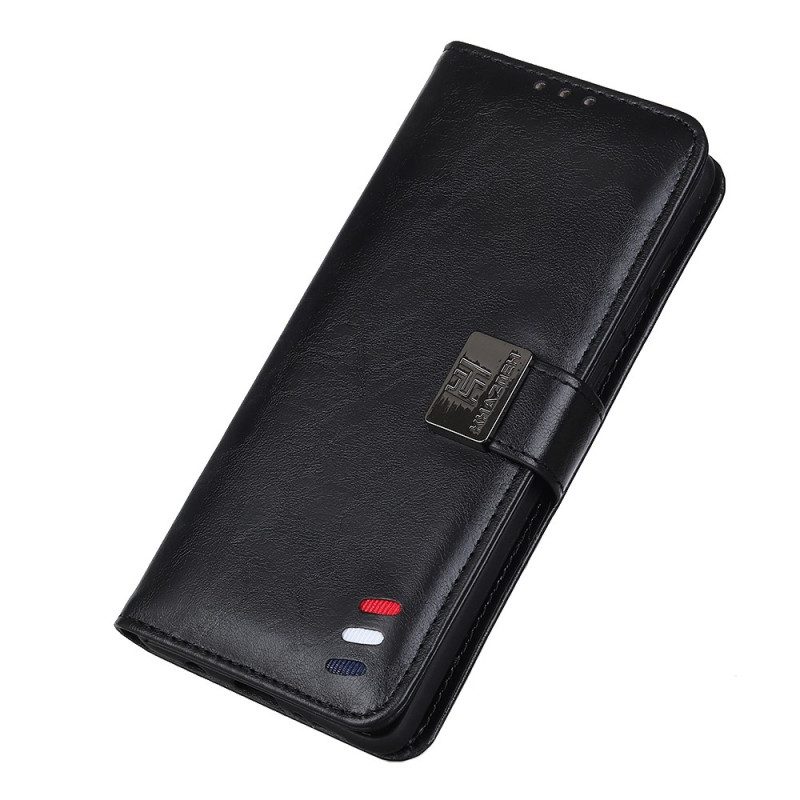 Folio Cover Xiaomi Redmi 10C Effetto Pelle Tricolore