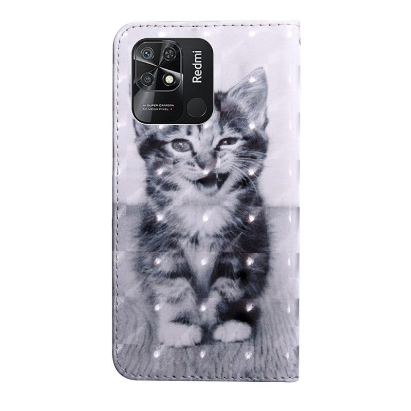 Folio Cover Xiaomi Redmi 10C Gattino Strappy