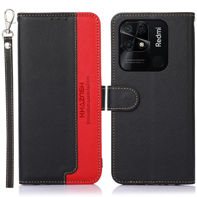 Folio Cover Xiaomi Redmi 10C Lychee Style Rfid Khazneh