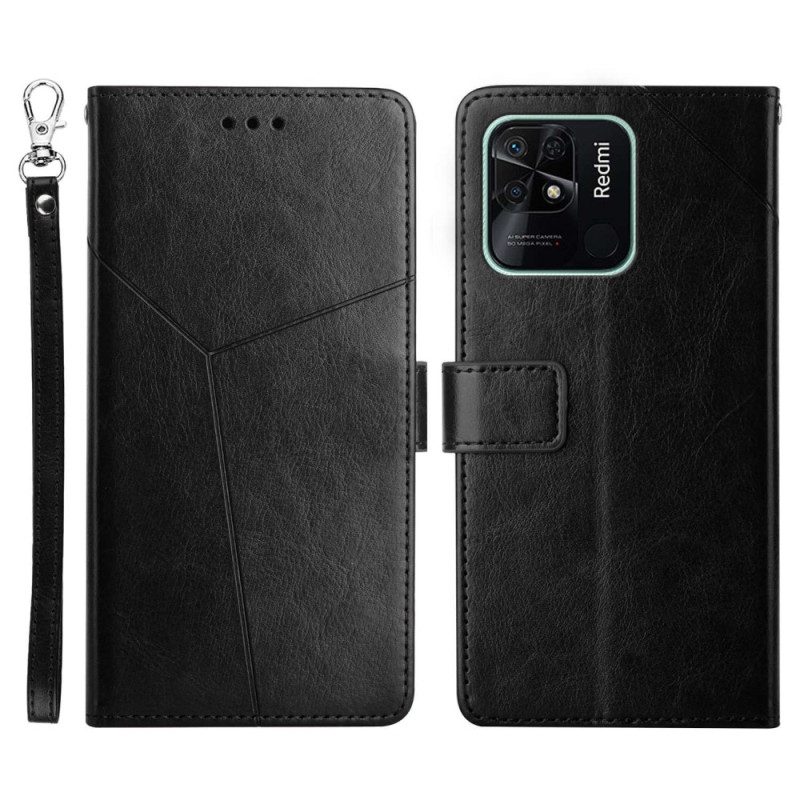 Folio Cover Xiaomi Redmi 10C Y Strappy Design