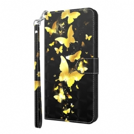 Custodia A Portafoglio Xiaomi Redmi 9T Farfalle Gialle