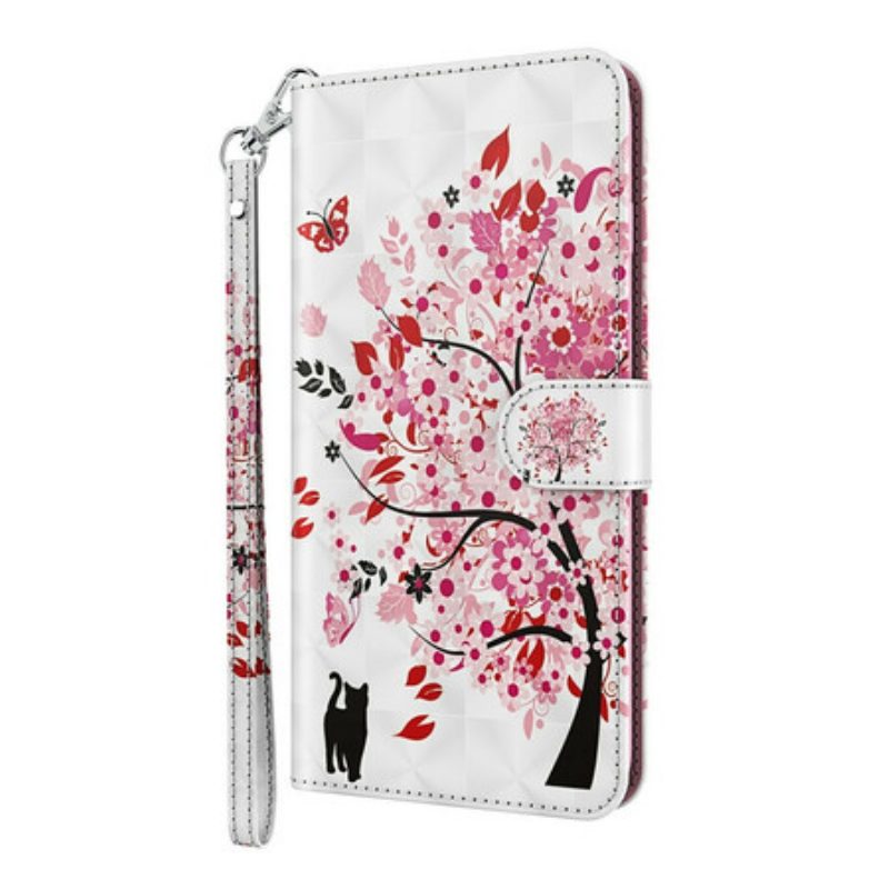 Custodia in pelle Xiaomi Redmi 9T Albero Rosa