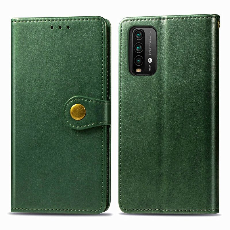 Custodia in pelle Xiaomi Redmi 9T Ecopelle E Chiusura Vintage