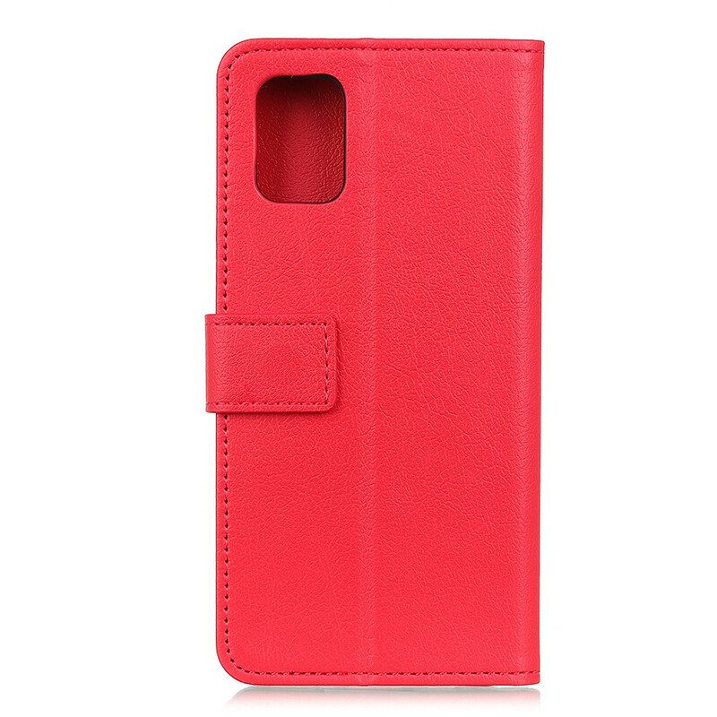 Folio Cover Xiaomi Redmi 9T Semplice Effetto Pelle Lucida