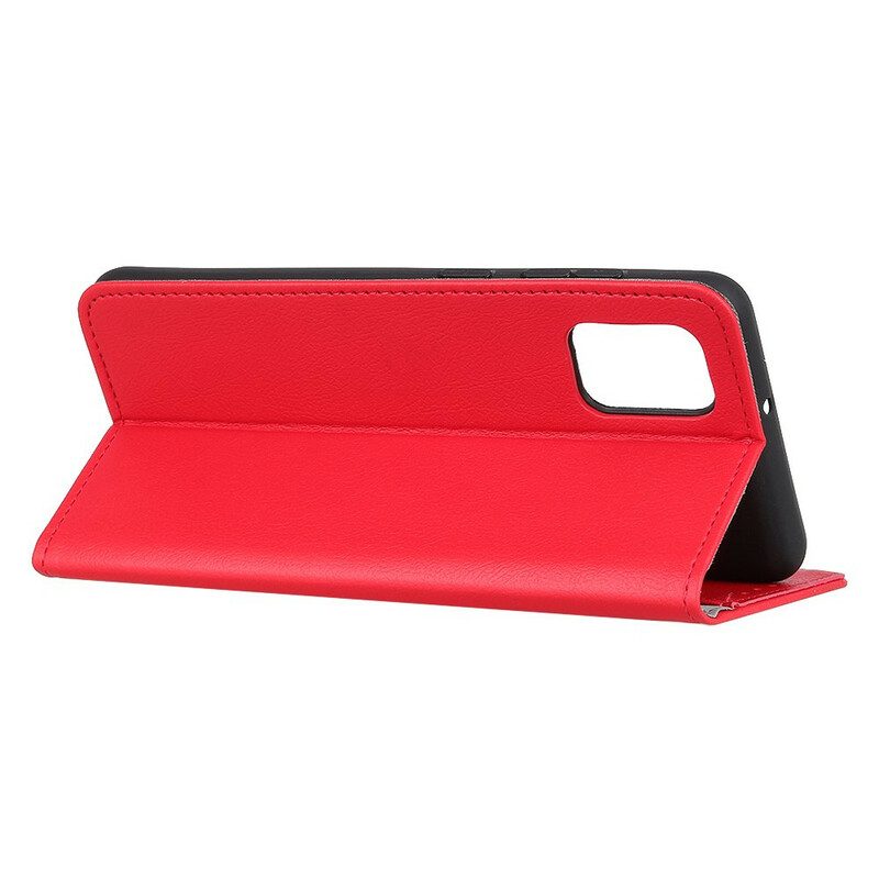 Folio Cover Xiaomi Redmi 9T Semplice Effetto Pelle Lucida