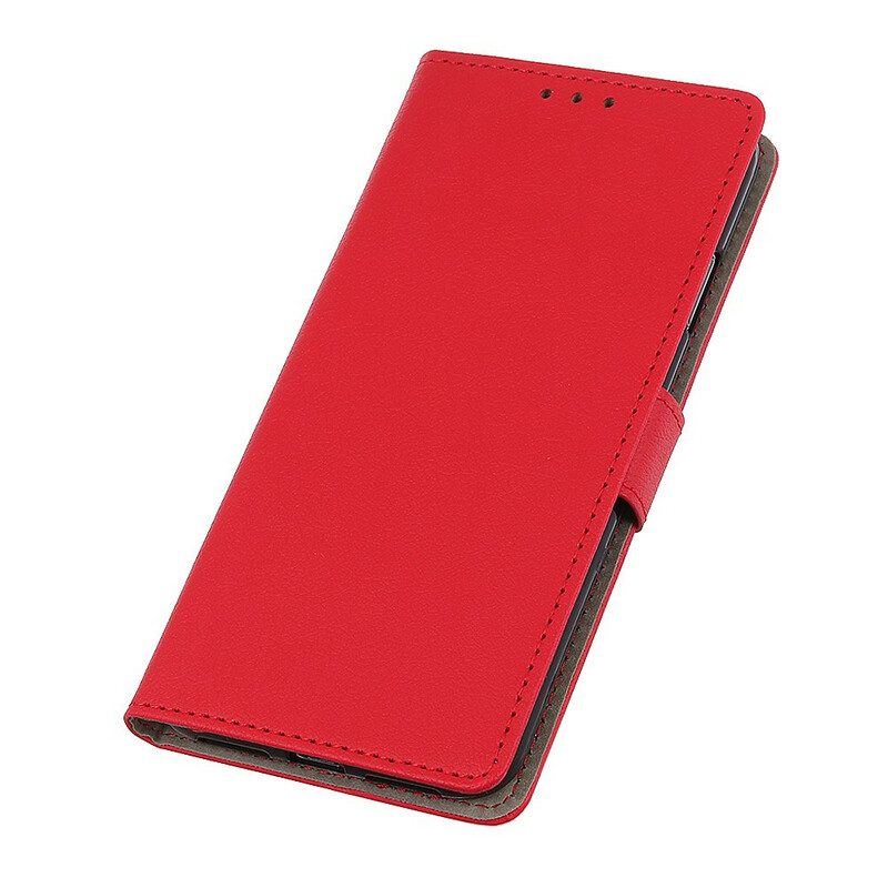 Folio Cover Xiaomi Redmi 9T Semplice Effetto Pelle Lucida