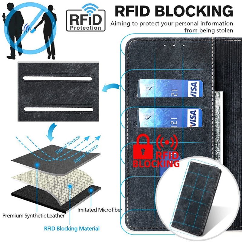 Folio Cover Vivo Y35 Custodia in pelle Rfid