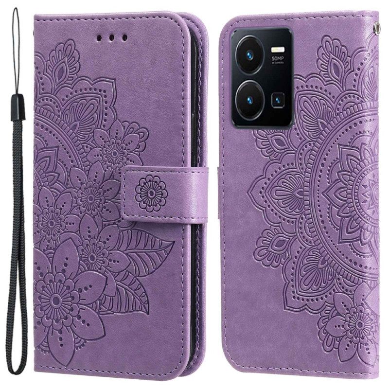 Folio Cover Vivo Y35 Mandala Strappy