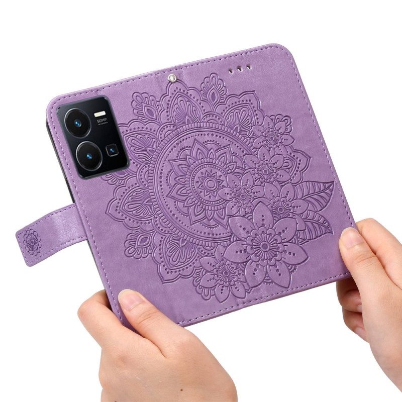 Folio Cover Vivo Y35 Mandala Strappy