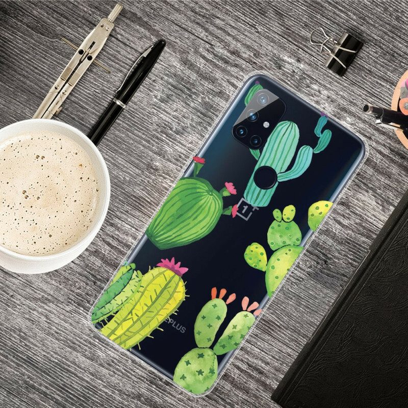 Cover OnePlus Nord N10 Cactus Dell'acquerello