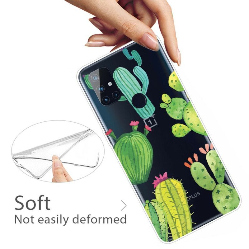 Cover OnePlus Nord N10 Cactus Dell'acquerello