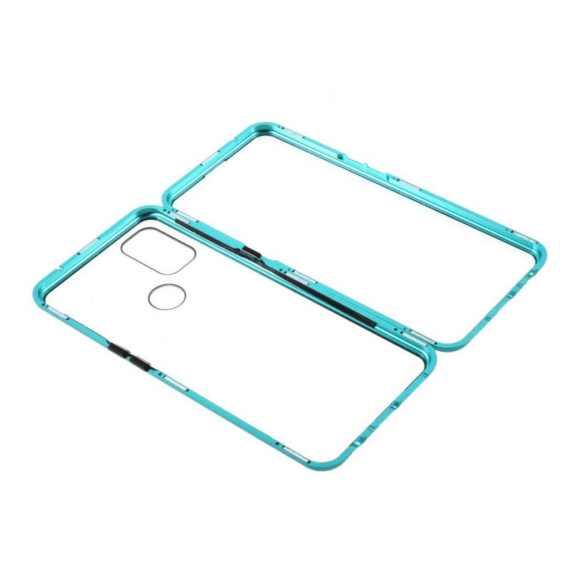 Cover OnePlus Nord N10 Due Lati In Vetro Temperato Magnetico E Metallo