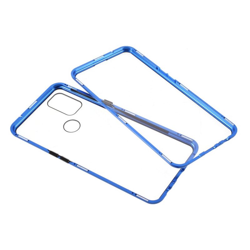 Cover OnePlus Nord N10 Due Lati In Vetro Temperato Magnetico E Metallo