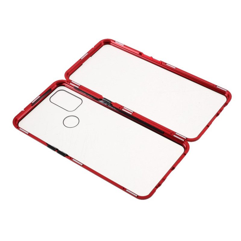 Cover OnePlus Nord N10 Due Lati In Vetro Temperato Magnetico E Metallo