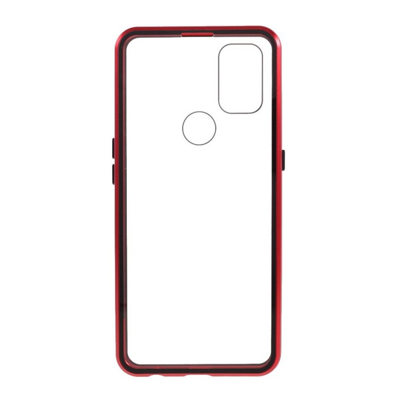 Cover OnePlus Nord N10 Due Lati In Vetro Temperato Magnetico E Metallo