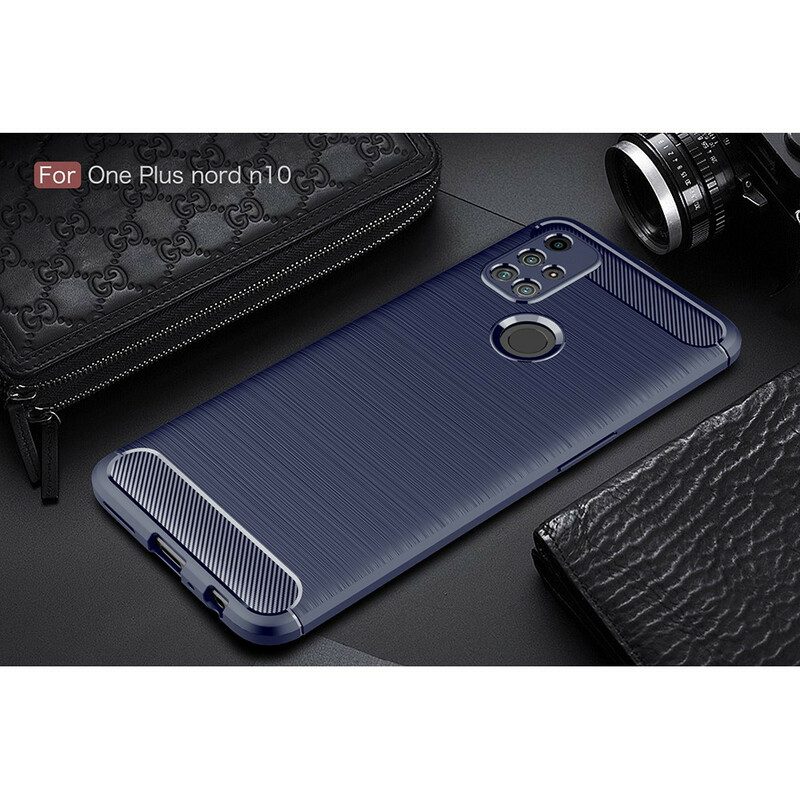 Cover OnePlus Nord N10 Fibra Di Carbonio Spazzolata