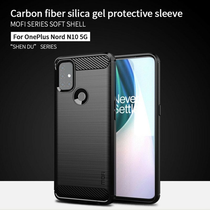 Cover OnePlus Nord N10 Fibra Di Carbonio Spazzolata Mofi