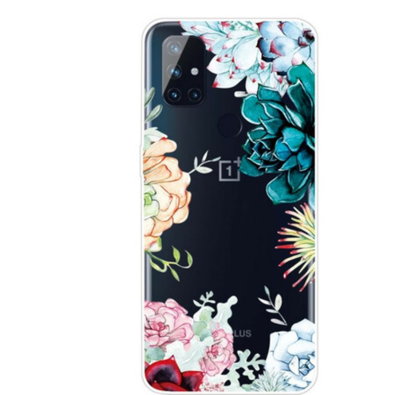 Cover OnePlus Nord N10 Fiori Dell'acquerello Senza Soluzione Di Continuità