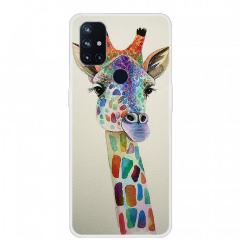 Cover OnePlus Nord N10 Giraffa Colorata