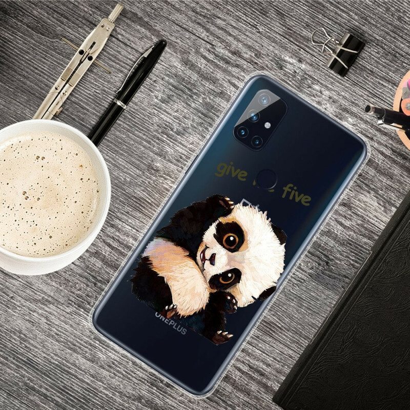 Cover OnePlus Nord N10 Panda Senza Soluzione Di Continuità Dammi Cinque