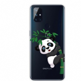 Cover OnePlus Nord N10 Panda Senza Soluzione Di Continuità Su Bambù