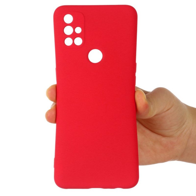 Cover OnePlus Nord N10 Silicone Liquido Con Cordino