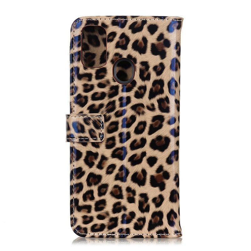 Custodia in pelle OnePlus Nord N10 Leopardo